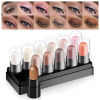 Waterproof eye shadow, 12 colors, set, long-term effect, no smudge, suitable for import