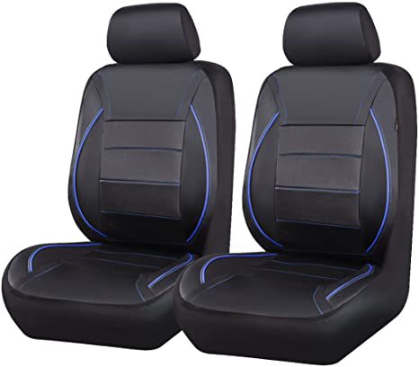 Universal Pu Leather Car Seat Cover with Single-Needle Arc Pull Strap, Leather Style, 5-Seater Car Seat Cover