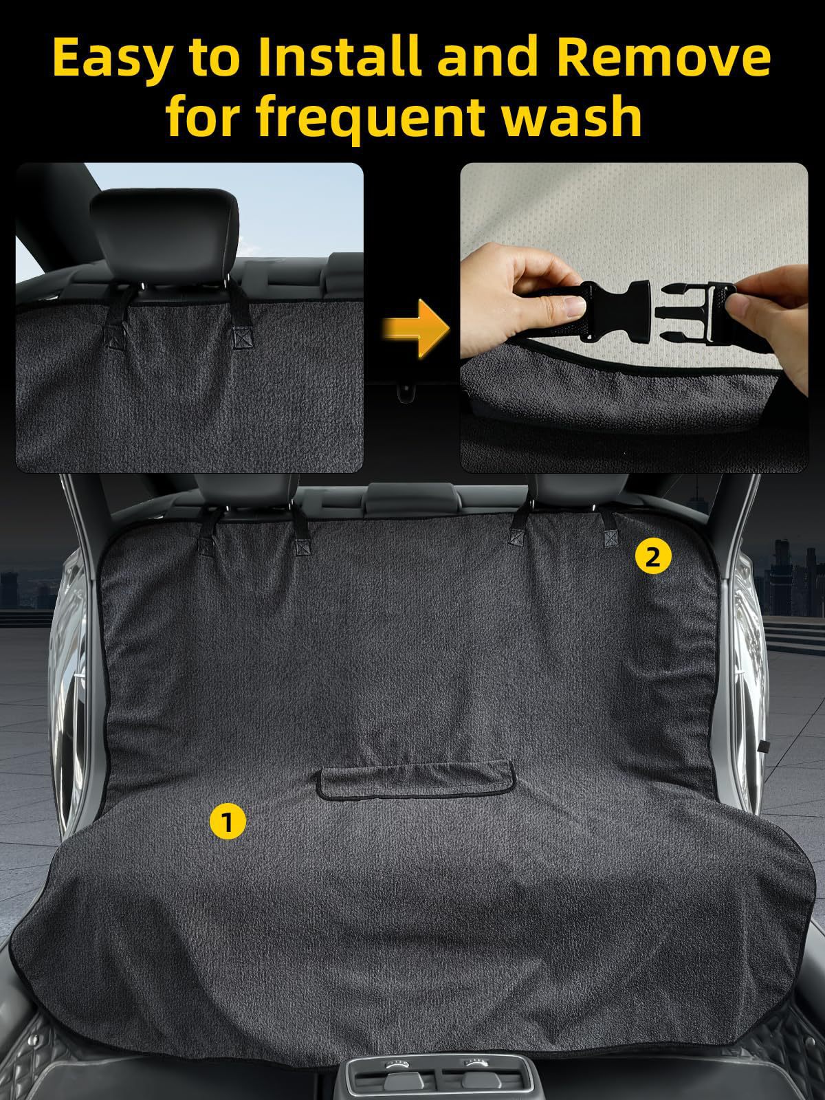 Car seat cushion cover, sweat-absorbing towel, universal car seat cushion for all seasons, dustproof, waterproof, and sweatproof car seat cover