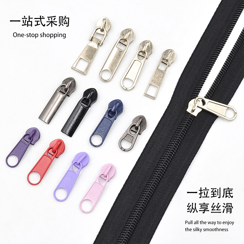 ジッパーヘッド3号5号8号10号卸売りスポットナイロン樹脂金属ファスナーファスナー|undefined