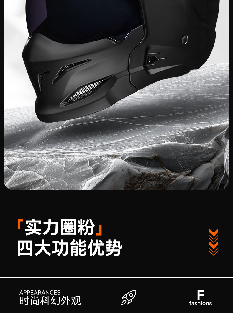 3C Retro Motorcycle Helmet Full Helmet Electric Motorbike Scooter Helmet