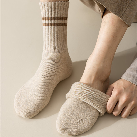 Extra Thick wool socks men's winter fleece-lined thickened cotton socks winter warm Men's towel socks winter boys stockings