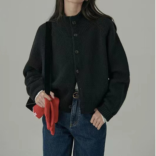 饭馆氛围感秋冬多巴胺软糯造型宽松毛衣开衫女慵懒新款通勤风|undefined