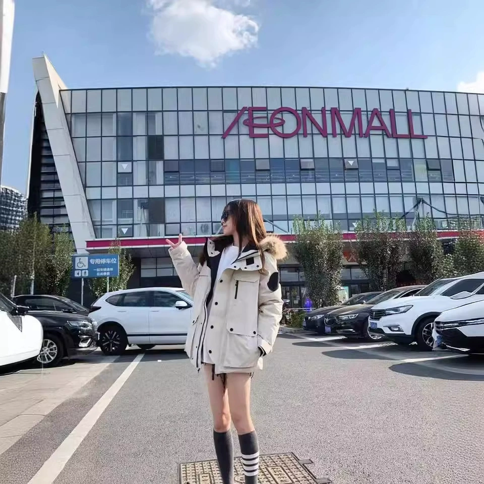 Трансграничная пара новая внешняя торговля оптовая пуховик с воротником с капюшоном на открытом воздухе пуховик толстый большой меховый воротник