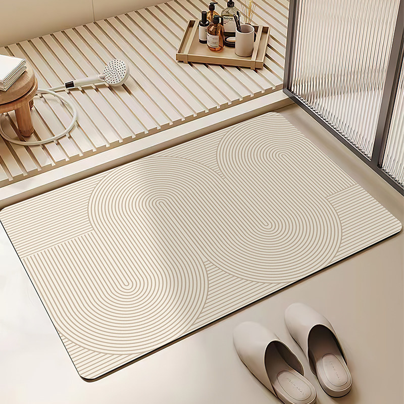 Simple and Versatile Bathroom Door Mat, Entryway Floor Mat, Entrance Foot Mat, Toilet Bathroom Water-Absorbent Non-Slip Mat, Household Carpet