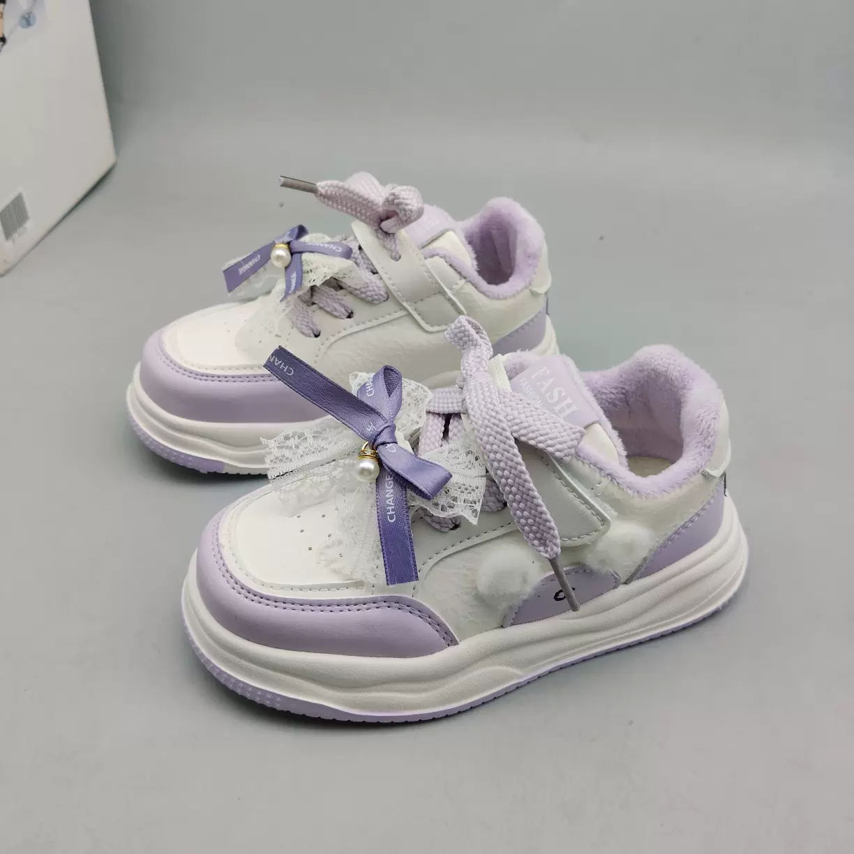 冬季新款二棉板鞋潮流时尚款童鞋百搭休闲女童休闲鞋