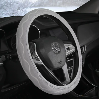 New car steering wheel cover Steering wheel cover - striped-gray-38cm