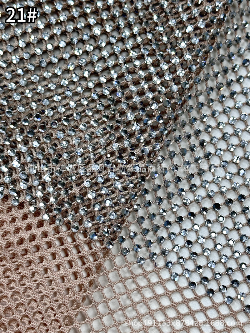 Fabricantes de tela de diamante caliente de alta densidad de 6 imitación de diamante australiano moda cena espectáculo de fiesta vestido de tela