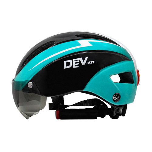 DEVIATE bicycle helmet with lighted goggles cycling bicycle helmet mountain bike helmet with goggles
