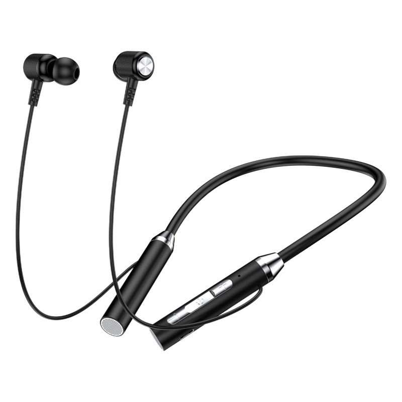 Nuevo Halter Bluetooth auricular inalámbrico montado en el cuello deportes binaural en la oreja ultra-larga resistencia de espera fábrica al por mayor