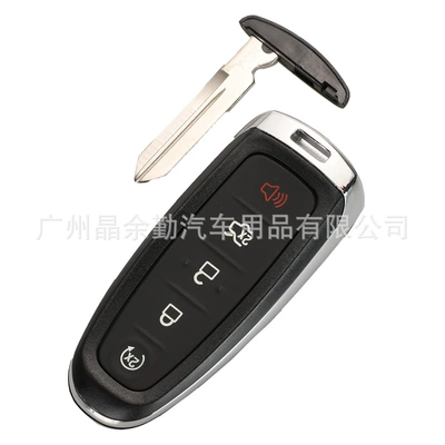 Suitable for Ford Ruijie Ruiji imported EDGE Maverick 5-key smart card remote control Lincoln car key shell (Car Keys) - flat-milling-embryo-fo38-key-shell