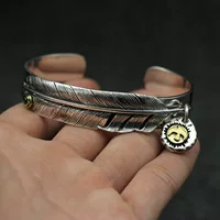 Takahashi Goro Feather Eagle брендовый открытый браслет из стерлингового серебра модный мужской индивидуальный ретро бизнес OL модные аксессуары