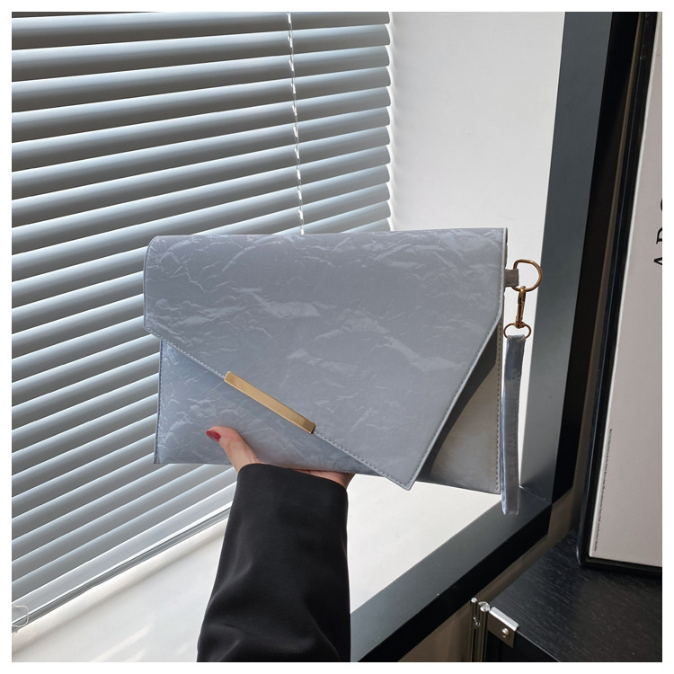 112g Weight Sewing Thread Fashion Element Magnetic Buckle Closure Type Top Handle Strap Type Envelope Bag Bags Type Office, Party Occasion Pu Leather Material Solid Color Pattern All Seasons Season Women's Gender Elegant Style Square Shape Pu Leather Solid Color Sewing Thread Square Clutches 20