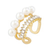 Design fashionable metal ring from pearl, European style, simple and elegant design