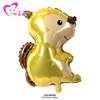 Styling cartoon jungle animal aluminum film hedgehog fox raccoon pine ball balloon forest party decoration wholesale