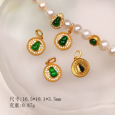 Necklace String DIY Handmade Bead – Zərgərlik ara hissələri - white-diamond-round-plate-gourd