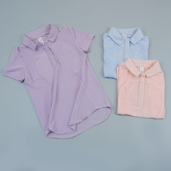 Summer Quick-Dry Women's Short-Sleeve Slim Fit Polo Shirt Collar Sweat-Wicking Breathable Yoga T-Shirt