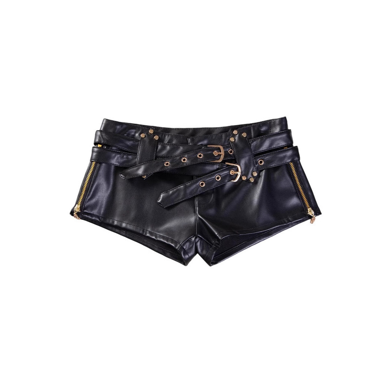 Internet Celebrity Fashion Blogger Dark Style Spicy Girl Y2K Retro Nightclub Sexy Low-Waist Pu Ultra-Short Pants Boot Shorts for Women Internet Celebrity Fashion Blogger Dark Style Spicy Girl Y2K Retro Nightclub Sexy Low-Waist Pu Ultra-Short Pants Boot Shorts for Women