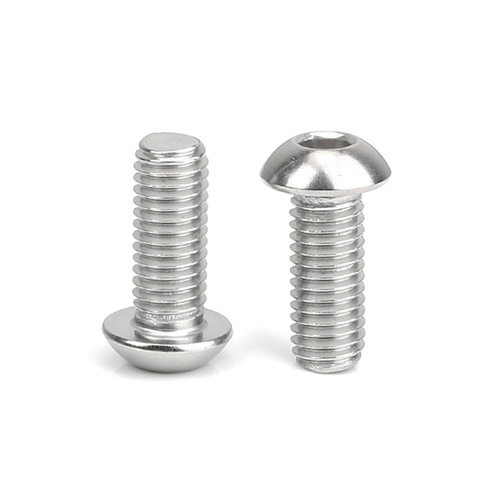 304 stainless steel semi-round head pan head hexagon socket screw ISO7380 bolt machine screw M2M3M4-M16