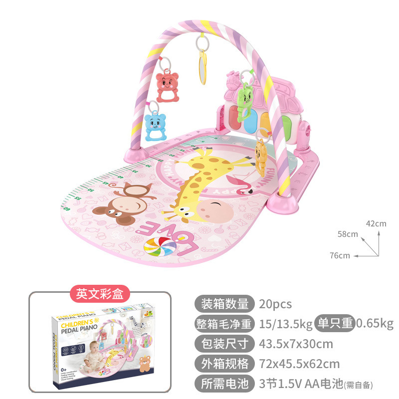 Gimnasio Musical con Tapete para Bebés 0-36 Meses, Piano de Pie y Luces