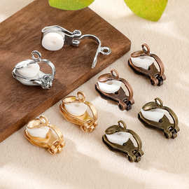 全环保无耳洞防痛弹簧耳夹 DIY手作耳饰品配件材料批发义乌工厂