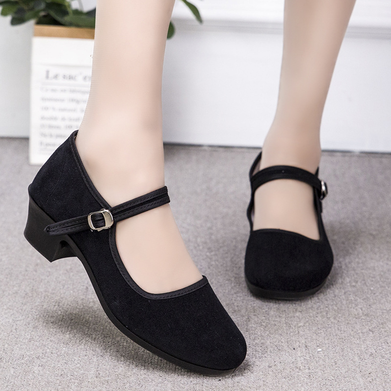 Old Beijing Cloth Shoes Customized Jiaozhou Yangko Dance Shoes Black Ceremonial Shoes Ethnic Folk Dance Examination Shoes Breathable