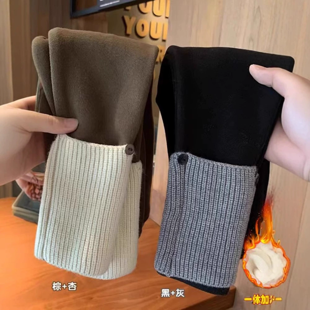 柠里 Demi-season fleece leggings, trousers girl's