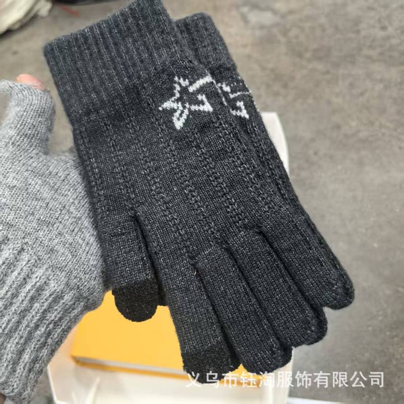 手套男女保暖防寒加绒通用冬季保暖可触屏手套针织毛线手套骑手套|undefined