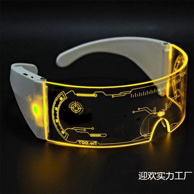 テクノロジー発光サイクリングメガネ夜間旅行衝突防止発光ゴーグルクール|undefined