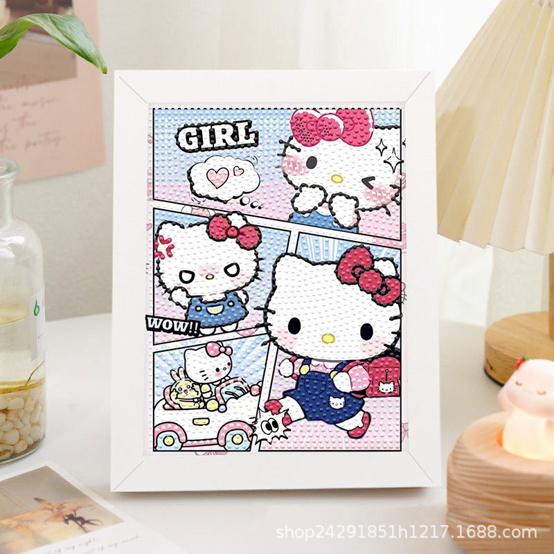Diamante nuevo lápiz de dibujos animados pequeño nuevo pegatino diy puzzle manual regalo de cumpleaños para niños estudiantes
