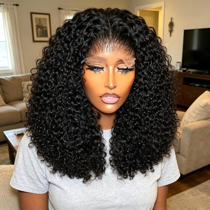 European Hair Transparent High-Definition Lace Curly Hair Amazon Wholesale In-Stock Bulk Purchase Wholesale Bulk