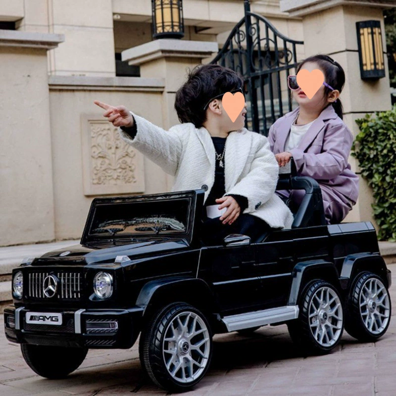 Электромобиль на аккумуляторе (Mercedes-Benz) шестиколёсный внедорожник, 12В, дистанционное управление и кожаное сиденье