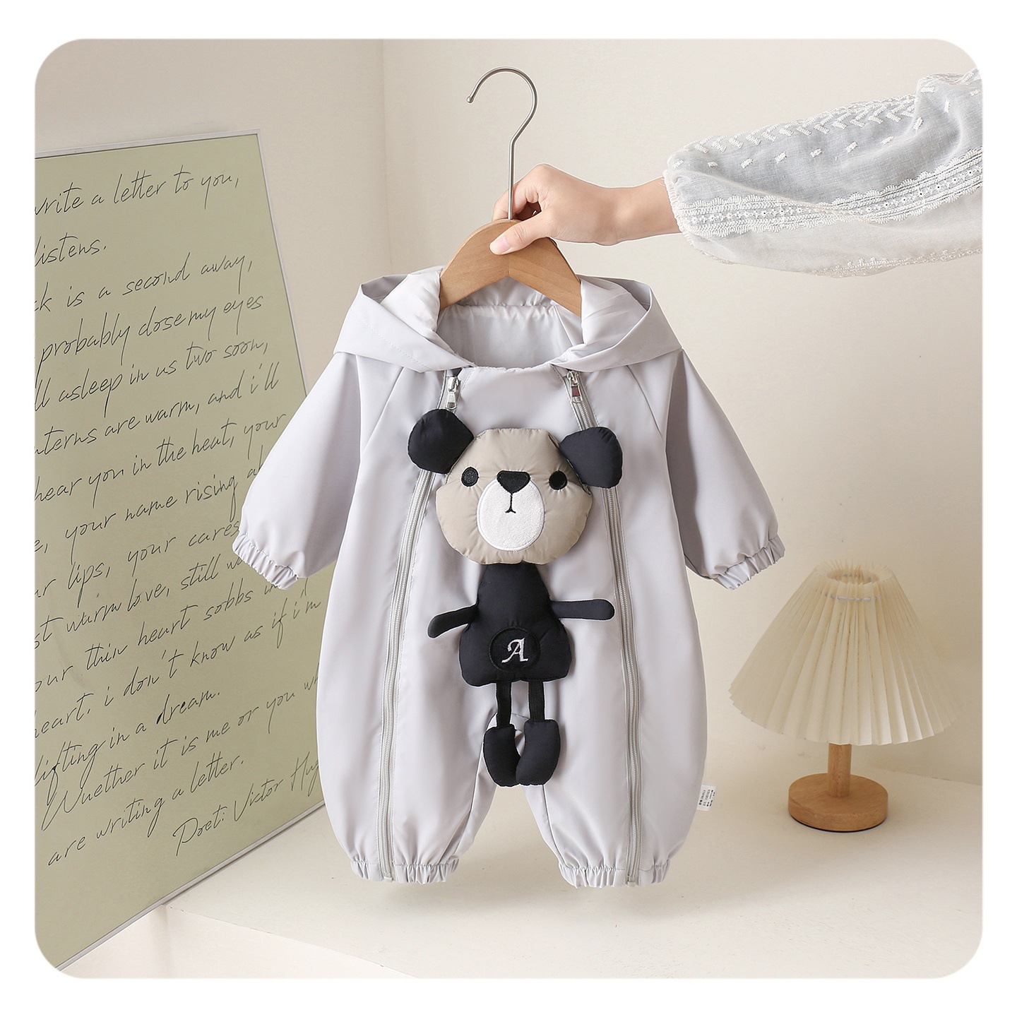 Macacão corta-vento bebé menino primavera roupa de rastejar_voghion.com