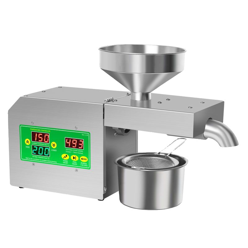 máquina de prensado de aceite doméstica pequeña automática multifuncional doméstica nueva máquina de frita de maní de residuos de aceite inteligente