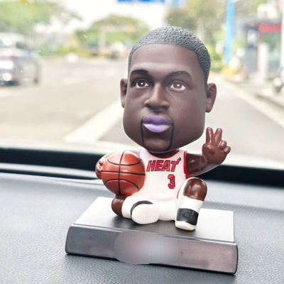 Q-Version Basketball and Football: Car ornaments - -shaking-his-head-wade-no-3
