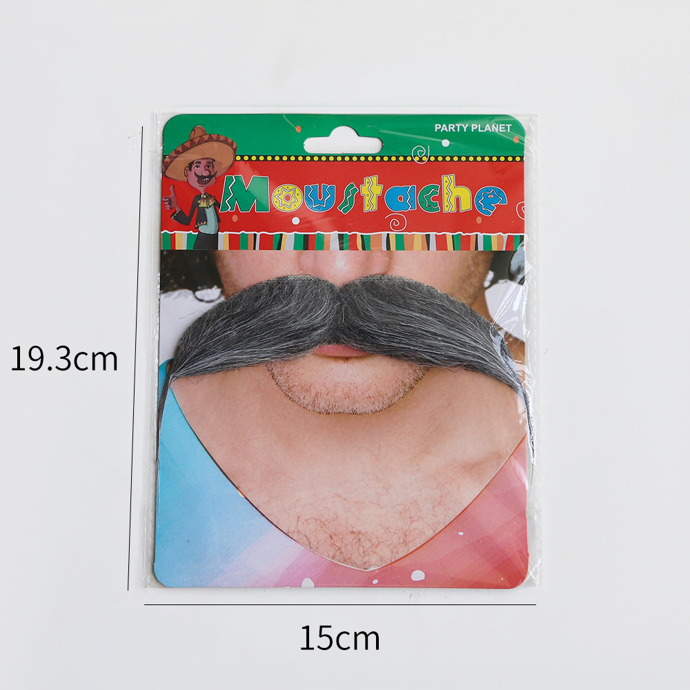 Amazon Halloween barba maquillaje props de baile cabello largo estilo de barba cabello de conejo barba simulación