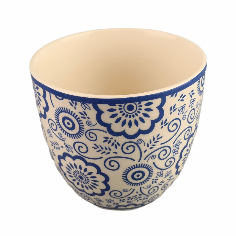 Maceta de celadón de carne, maceta pequeña de plantas verdes, mini maceta de cerámica creativa pintada a mano, maceta simple japonesa de dibujos animados