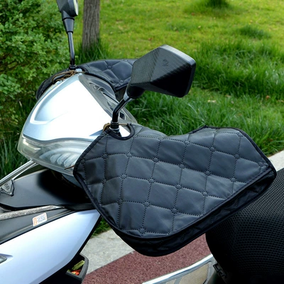 Motorcycle Handle Cover — Thin Four Seasons Spring Autumn - one-size-four-seasons-black-pu-leather