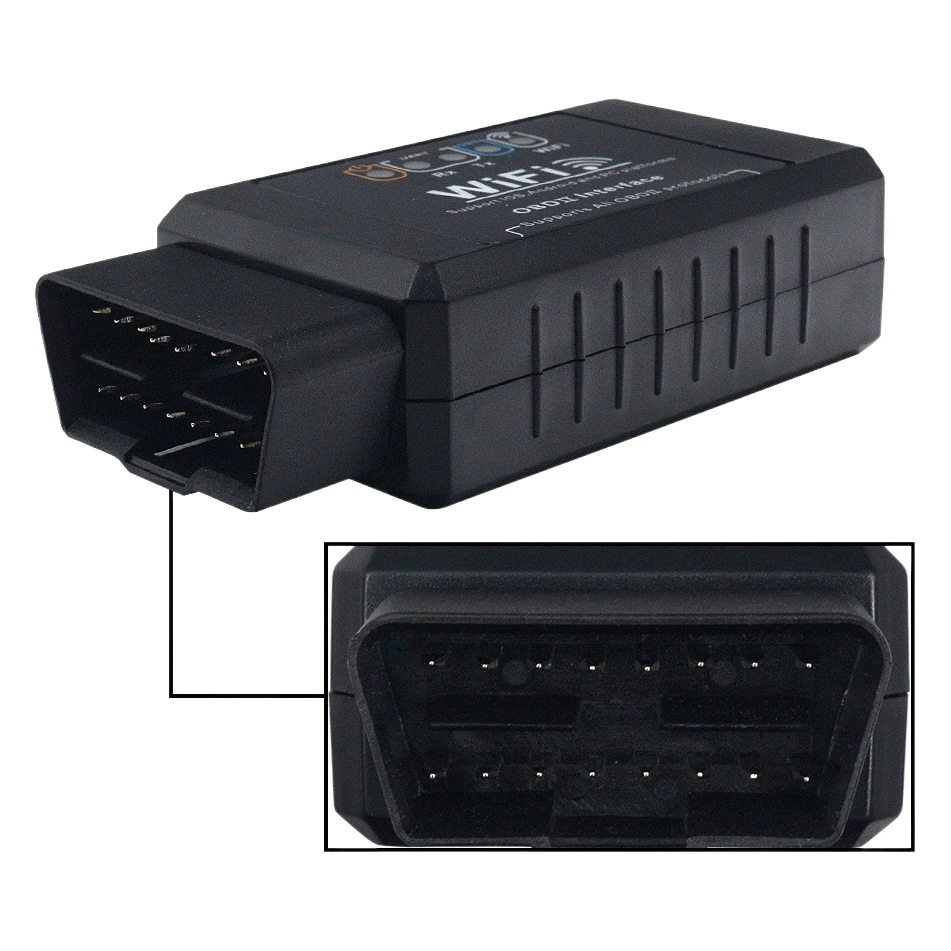ELM327 V1.5 OBD2 WIFI автомобильный диагностический прибор для обнаружения неисправностей, черный цвет коробки, инструмент для диагностики OBD
