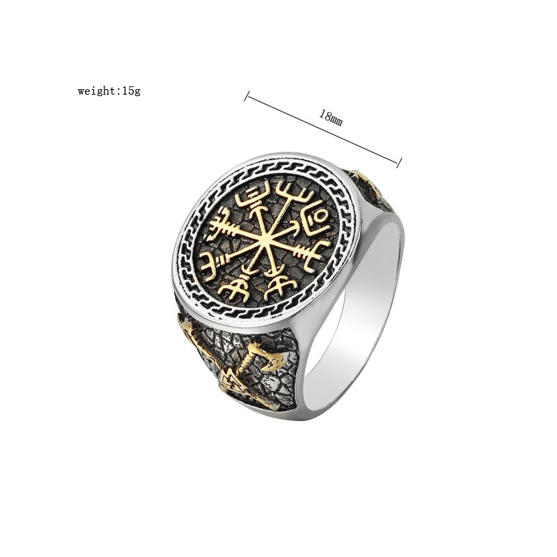 22g Weight Rings Classification Hip-hop Retro Punk Geometric Titanium Steel Men's Rings