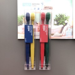 Today's Yipin Fine Head Soft Bristle Toothbrush Soft Fine Bristle Cleaning Toothbrush Adult Family Manual Wide Head 2 Pack