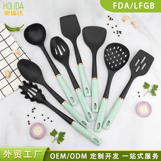 食品级硅胶厨具套装锅铲汤勺家用不粘锅厨房工具定制贴牌自有工厂