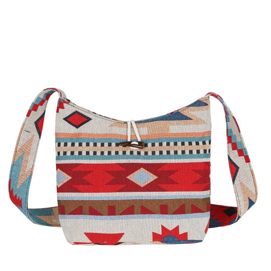 Yuanchuang Saddle Bag Artistic New Arrival Single Shoulder Korean Style Harajuku Fashionable Crossbody Bag Embroidered Women's Bag Casual Ethnic Style