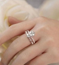 正品高端D色莫桑石2023年娜塔莎结婚钻戒925银镀18K白金轻奢戒指