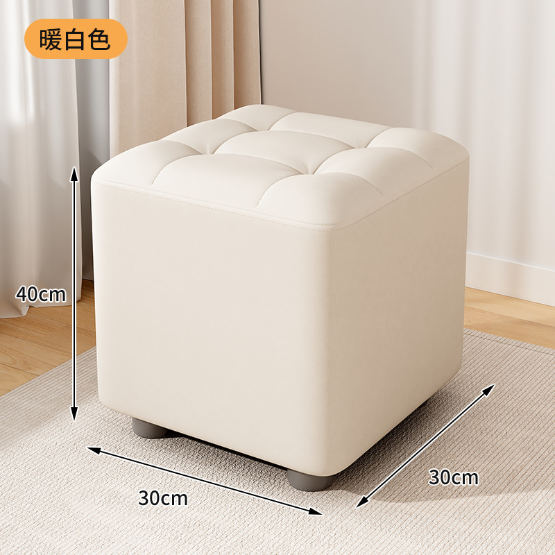 Taburete pequeño, taburete bajo para el hogar, taburete de salón, taburete de sofá, taburete simple, muelle de asiento, paquete suave, taburete de cambio de zapatos pequeño