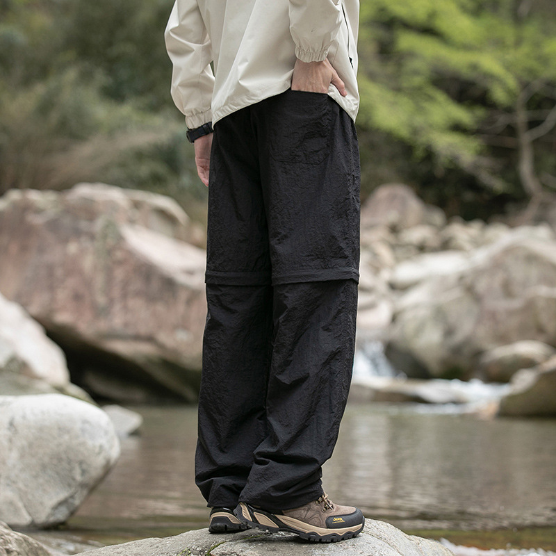 Trend removable sports solid color summer waterproof trousers for…