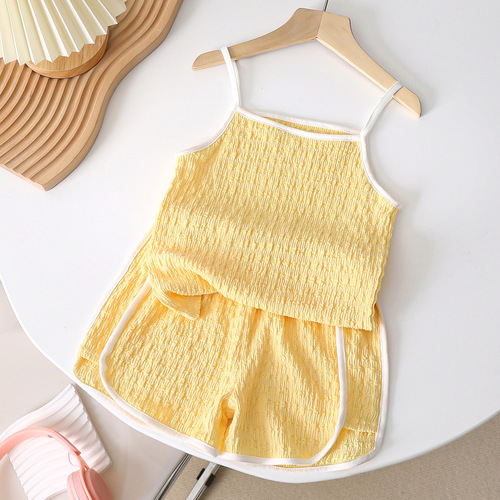 Girls Camisole Suit Summer New Baby Thin Shorts Girls Clothes Children's Clothing