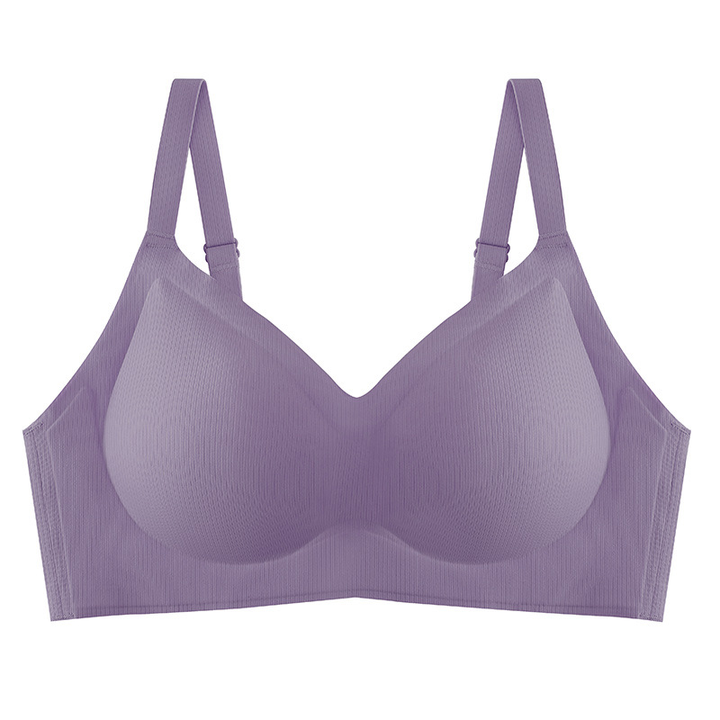 Sujetador fino para mujer para bustos pequeños, recoge y sostiene los senos laterales, sin aros, pasa las pruebas de seguridad, no es magnético, sujetador de látex con copas de látex.