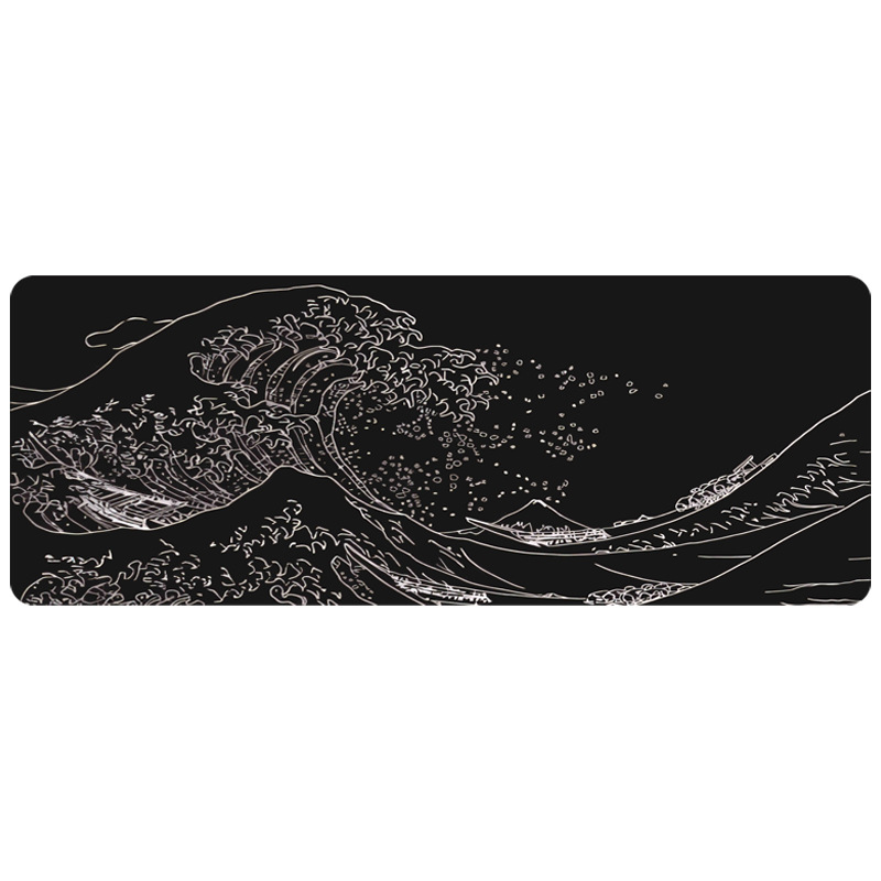 Large Gaming Mouse Pad Alfombrilla de ratón Tableta transfronteriza Amazon Super Wave Mantel al por mayor