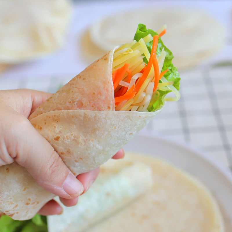 Shandong Laomo Handmade Single Pancake, Wraps, Pancake Dough Sheets, Commercial-Grade Large Pancakes, Water-Luo Pancakes, Fried Pancakes, Spring Pancakes, Ready-to-Eat Pancakes—Wholesale